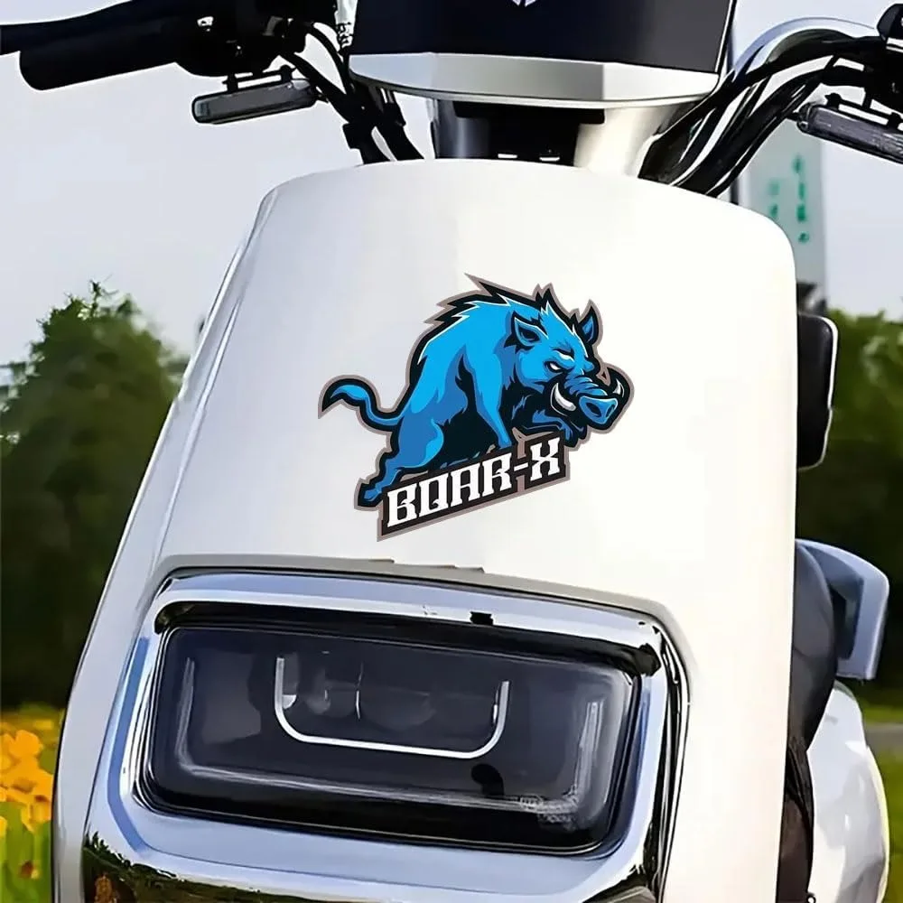 1 قطعة ملصق الخنزير الأزرق الديناميكي "BOAR-K" ملصق زخرفي على طراز التميمة لملحقات الكمبيوتر المحمول للسيارة #5