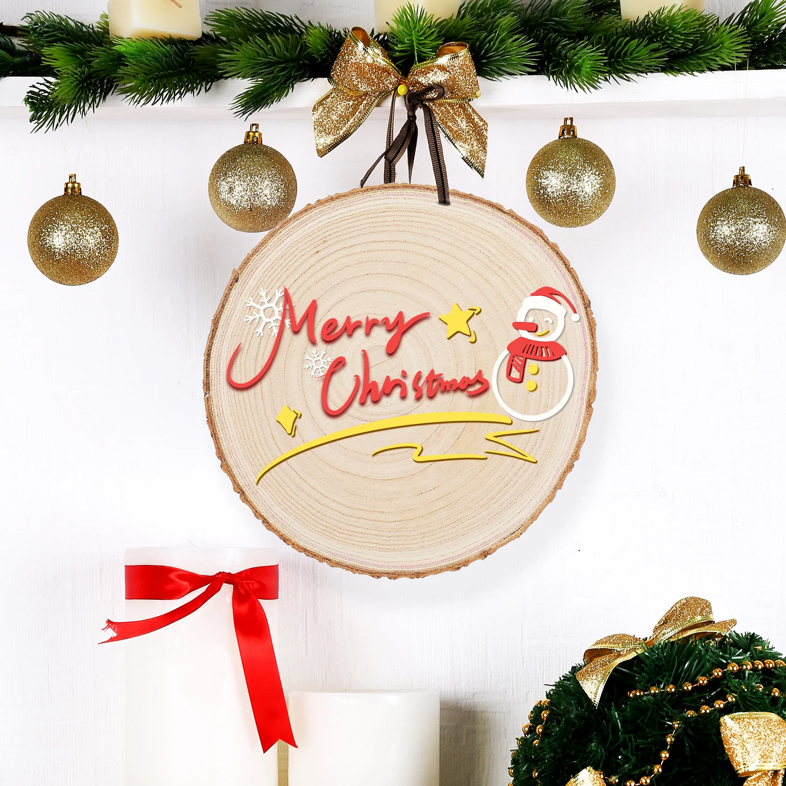 

8 Pcs Paulownia Wood Slices Smooth Surface Unique Supplies Large Decorative Centerpieces Round Logs