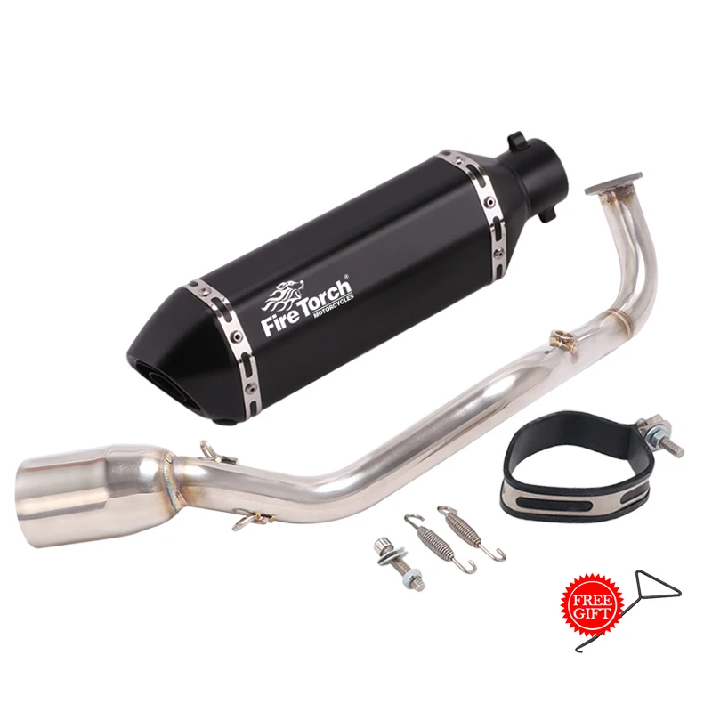 Slip On Motorcycle Exhaust Escape System Moto Muffler Front  Link Pipe With H2O Sensor For YAMAHA Xmax 125 X MAX125 2021 - 2022