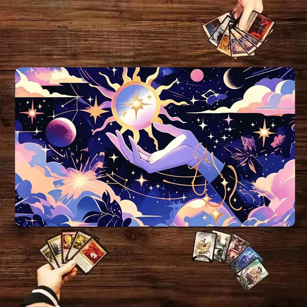 Witchy Celestial Hand Sun Galaxy TCG Playmat 24
