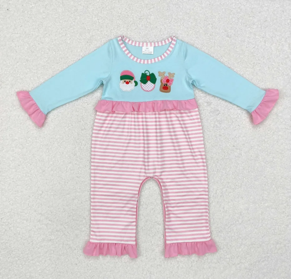 

Название товара wholesale бутик детских комбинезонов детская одежда для девочек Вышитый рождественский розовый комбинезон с длинными рукавами Бутик одежды для маленьких девочек Код товара