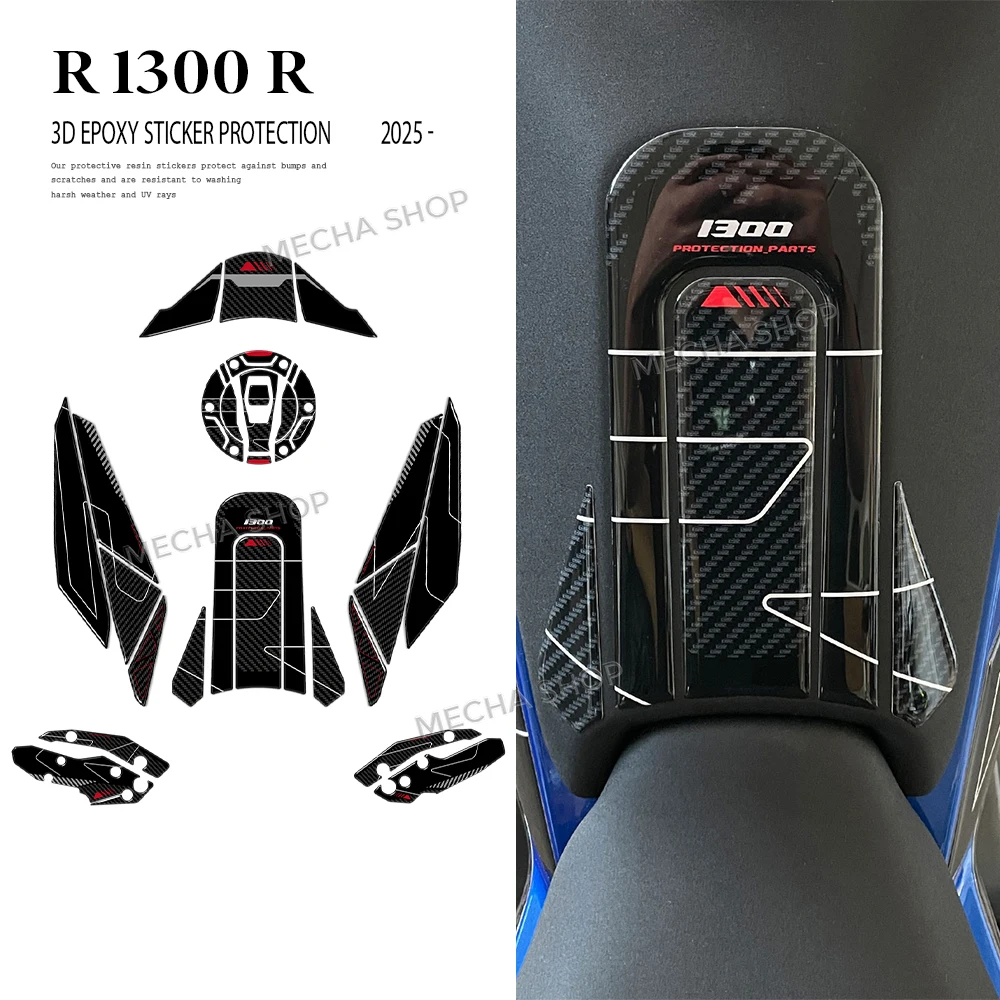 

Новый R1300R 2025, защитная накладка на бак мотоцикла, 3D наклейка для R 1300 R 2026, боковой комплект, наклейка, аксессуары