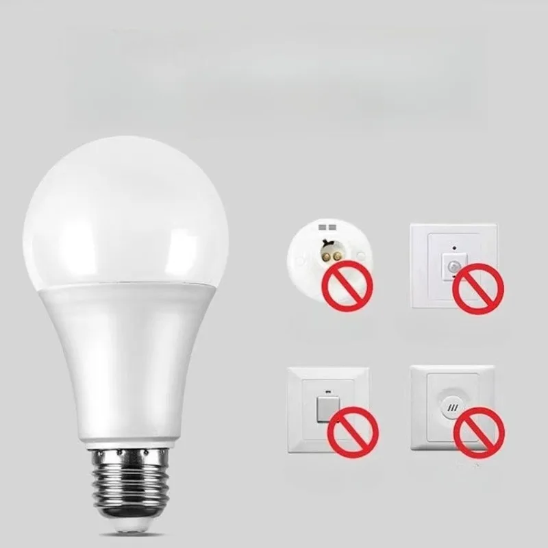 Radar LED e lampadina a risparmio energetico induttiva umana a infrarossi per scale, corridoi e bagni con controllo del suono e della luce