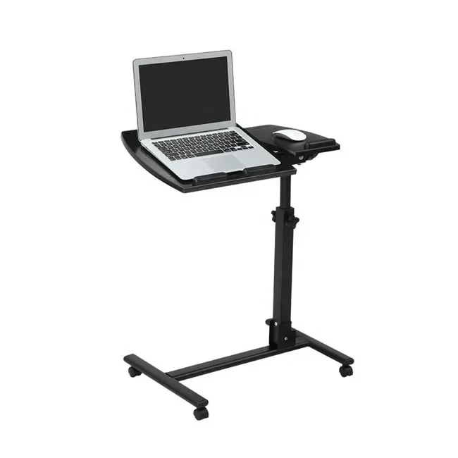 

2026 Adjustable Laptop Stand With Wheels Ergonomic Table Mouse Pad Floor Computer Stand Roller