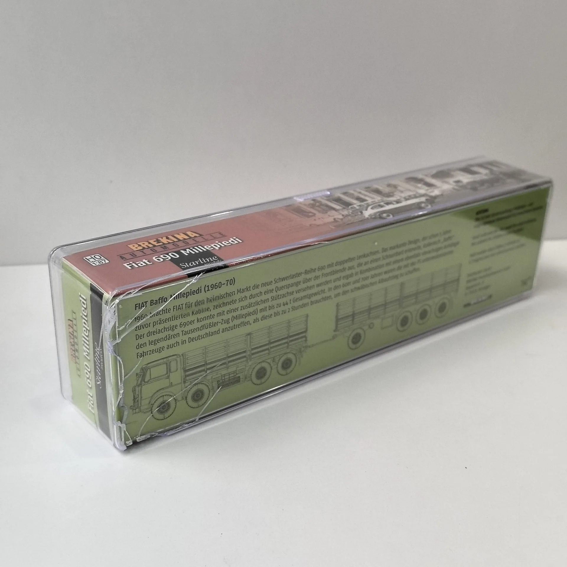 Diecast BREKINA 1/87 Scale HO FIAT 690 Millepiedi Fiat Transport Car Model Plastic Material Car Model Collectible Toy Gift