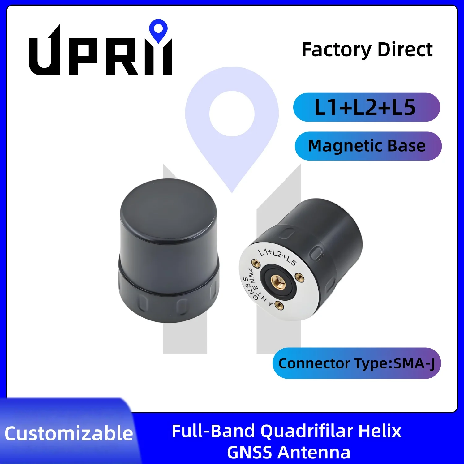 

Quadrifilar Helix Four-Satellite Full-Band Antenna GPS BDS GLONASS Galileo for UAV RTK Portable Devices