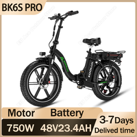 KOOLUX BK6S PRO Folding Electric Bike 750W Motor 48V23.4AH Dual Lithium Battery Adult Electric Bicycle 20*4 inch Adult E-bike