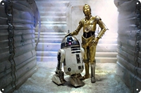 C3PO and R2D2 Movie metal Tin Vintage Sign Poster Bar Club Cafe Restaurant Bathroom Home Wall Art Decor Poster Vintage 8x12 sign