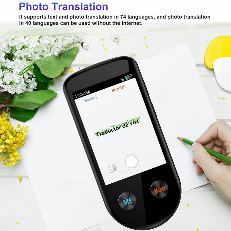 T23C Language Translator,Two Way Language Translator With Voice/Offline/Photo 137 Languages AI Translator For Travel Business