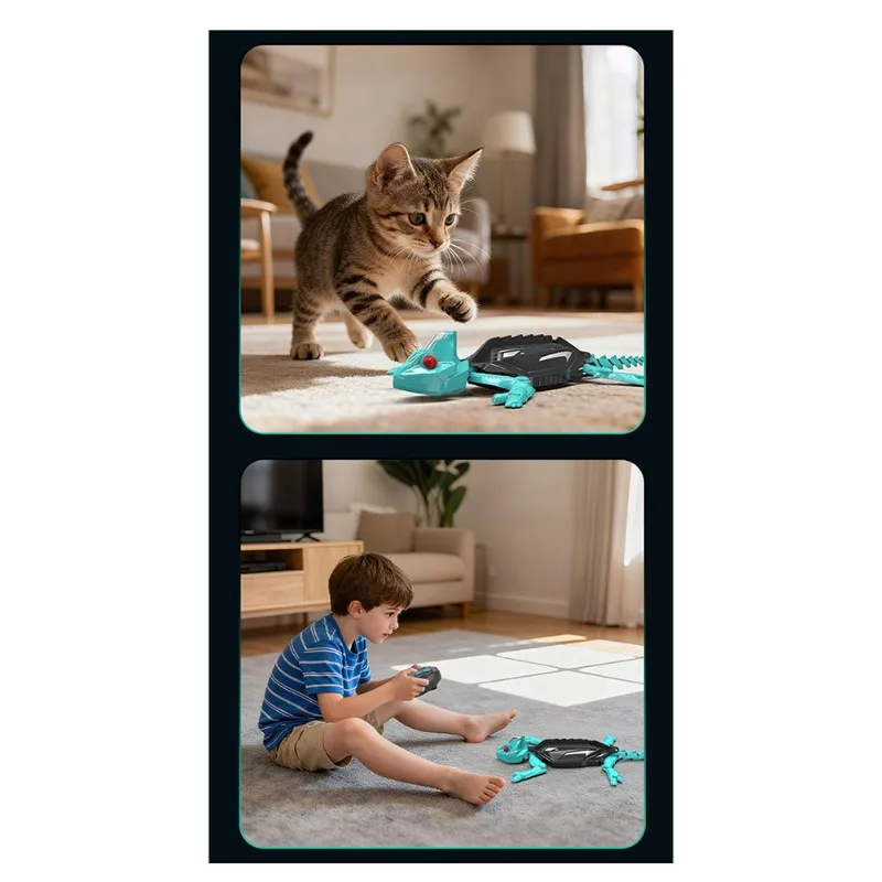 สัตว์เลื้อยคลานบนผนังแบบชาร์จไฟได้ ควบคุมด้วยรีโมท สนุกสนาน เล่นกับเด็กชายและเด็กหญิง