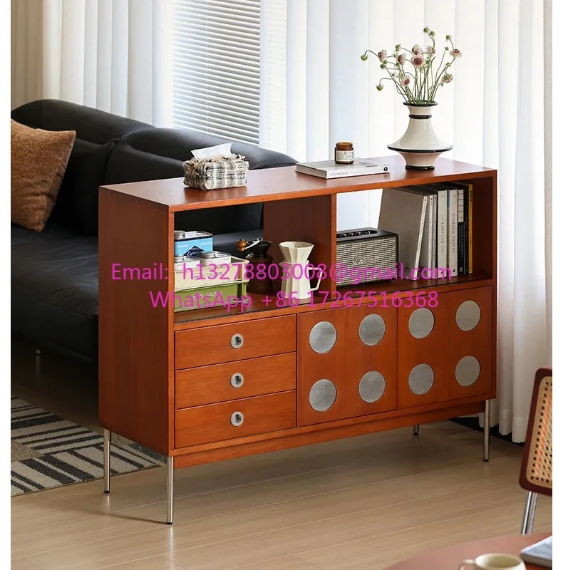 

Household small apartment light luxury glass wine cabinet