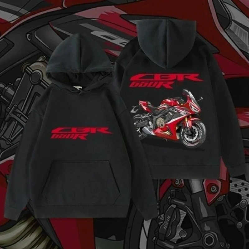 

Heavy Locomotive CBR650R Motorcycle Rider Wears Autumn and Winter Hooded Sweater Men's and Women's Loose Casual Sweatshirt