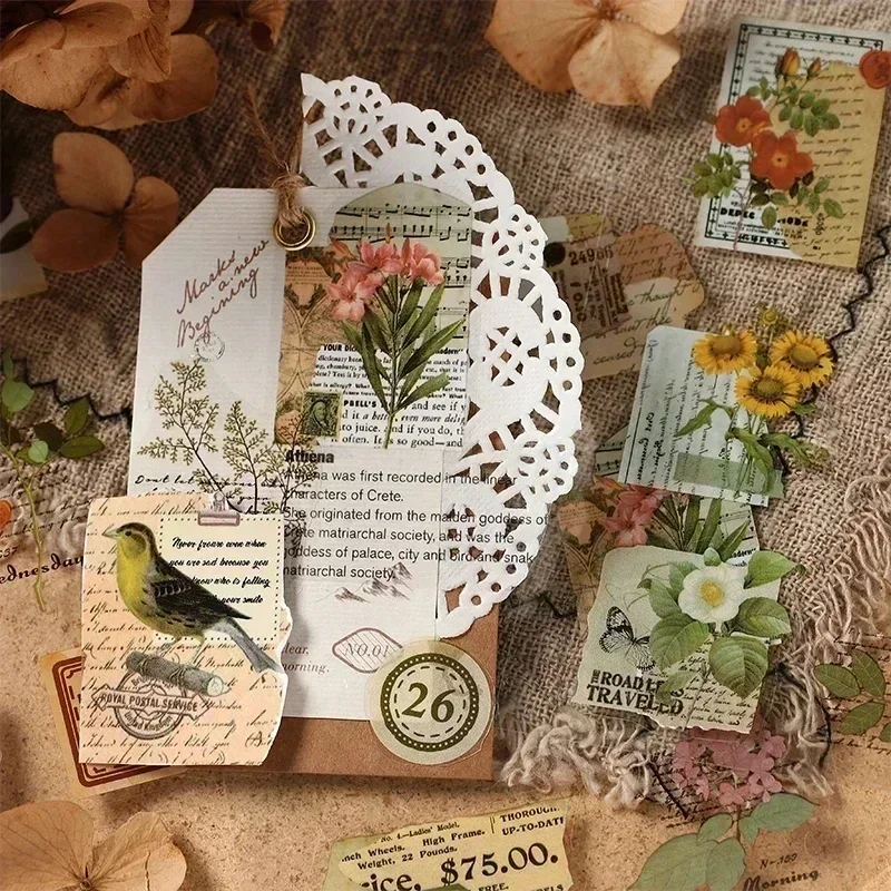 20 pcs PET Die cut Stickers book Plant Flower Label Decorative handmade Scrapbooking Material Diary Album Craft Supplies