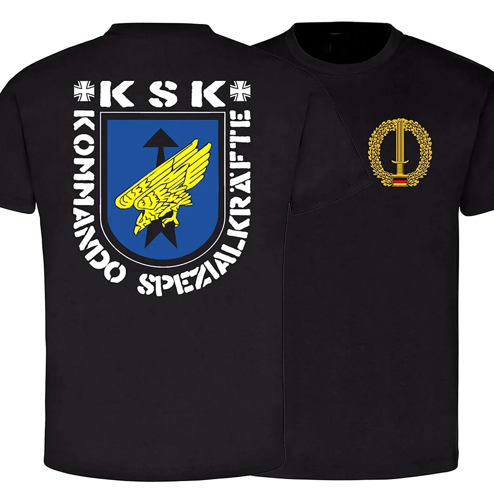 

KSK Commando Special Forces German Army Beret Badge T-Shirt 100% Cotton O-Neck Short Sleeve Casual Mens T-shirt Size S-3XL