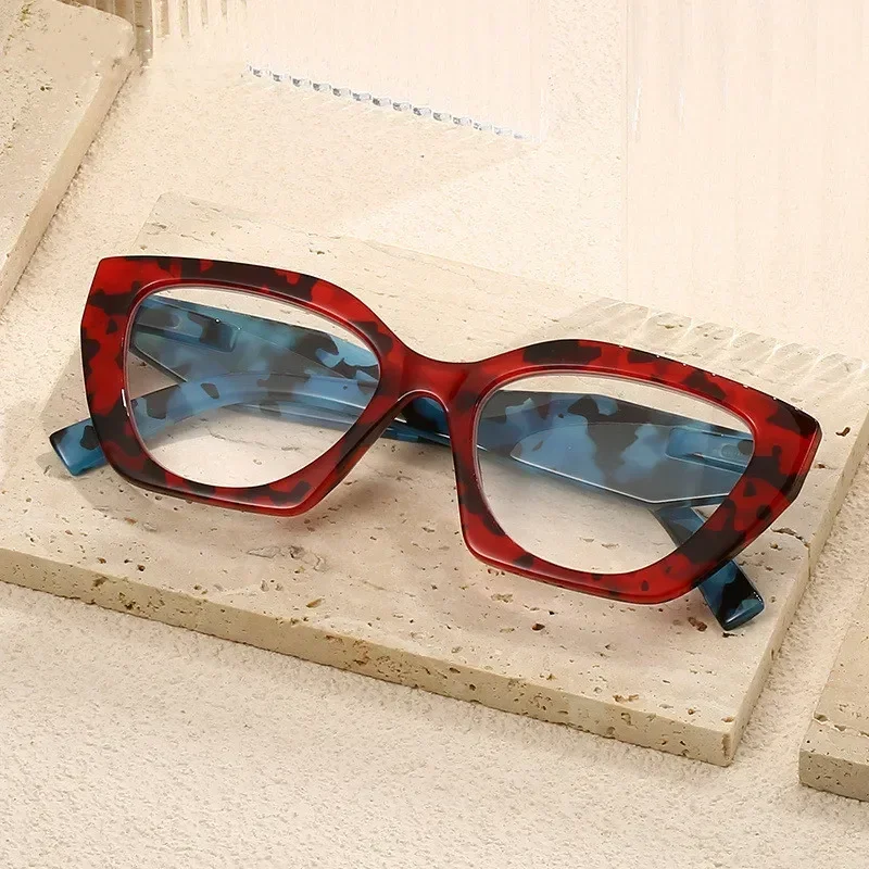 Irregular Optical Reading Glasses for Women Prescription Hyperopia Eyeglasses Anti Blue Light Computer Diopter Eyewear +1.5 +4.0