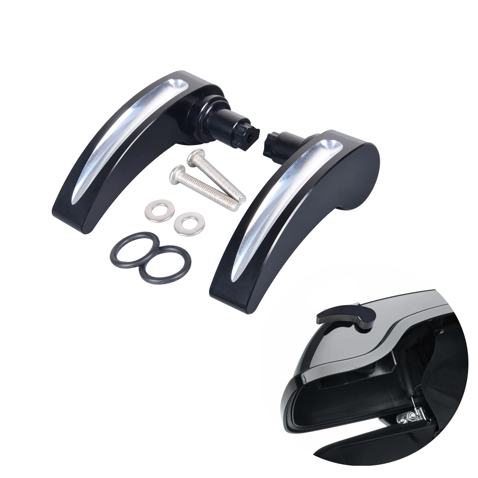 

Aluminum Saddle Bag Lid Lifters Saddlebag Latch Lever For Touring Street Electra Road Glide Road King 2014-2022