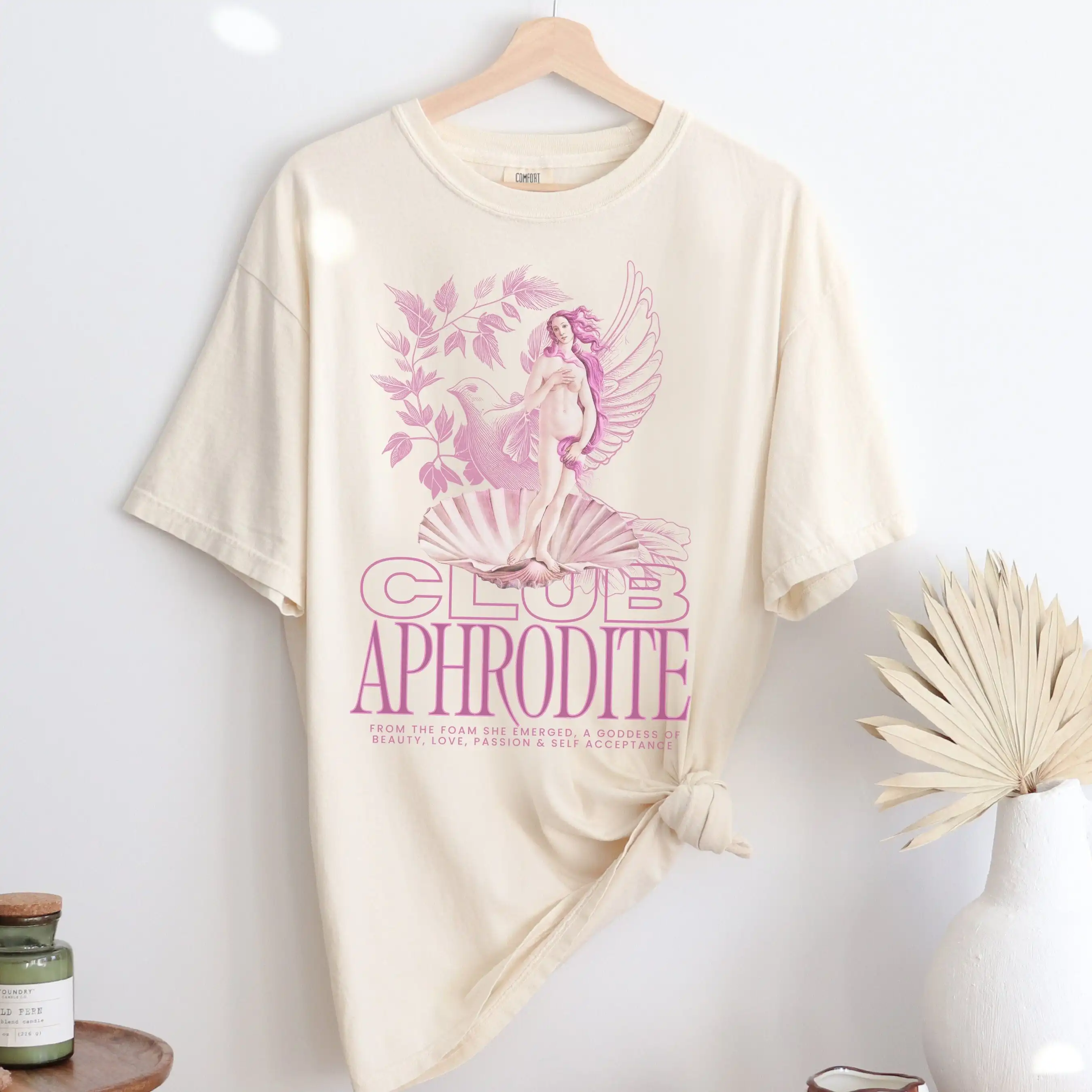 Aphrodite Comfort Colors T Shirt Renaissance Greek Goddess Light Academia Birth Of Venus Club Feminist Coquette Sapphic