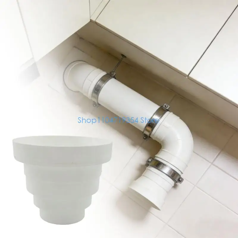 0XLD Durability Heat Resistant Vent Pipe Connectors for Ranges Hood Allowing 80mm to 150mm Conversion to Ensure Longevities