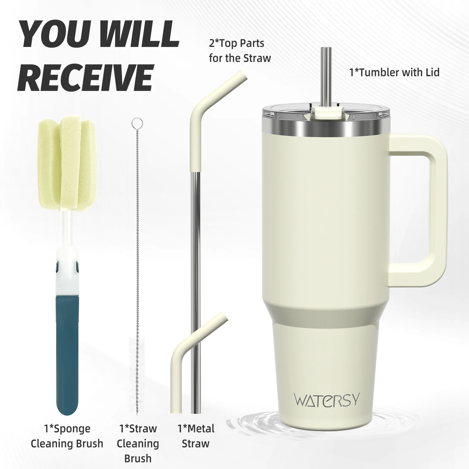 WATERSY 20/30/40 oz Insulated  - Tumbler 20Oz White 评论和价格