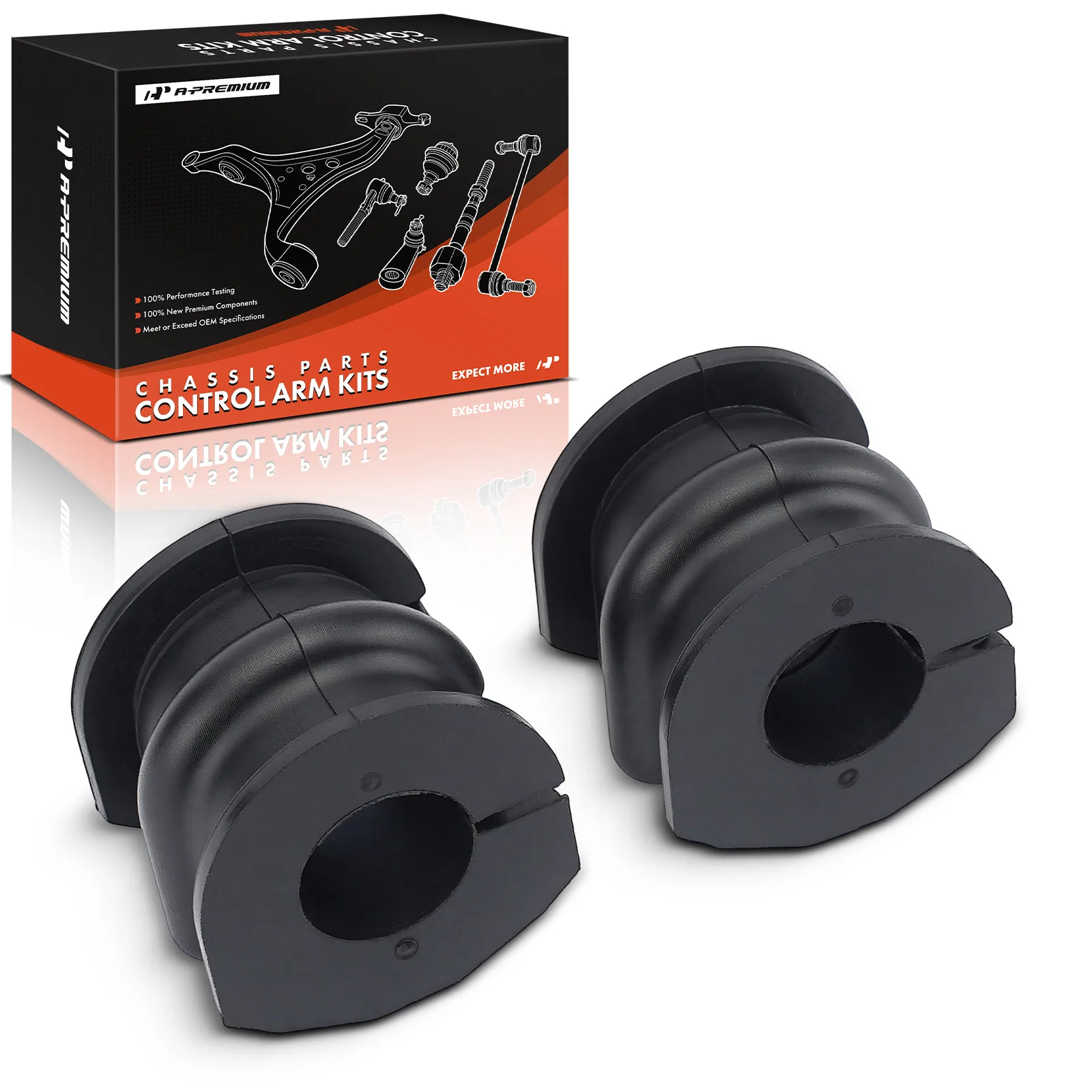 A-Premium Pair Front To Frame Suspension Sway Bar Bushing Kit for Nissan Versa 2012-2013