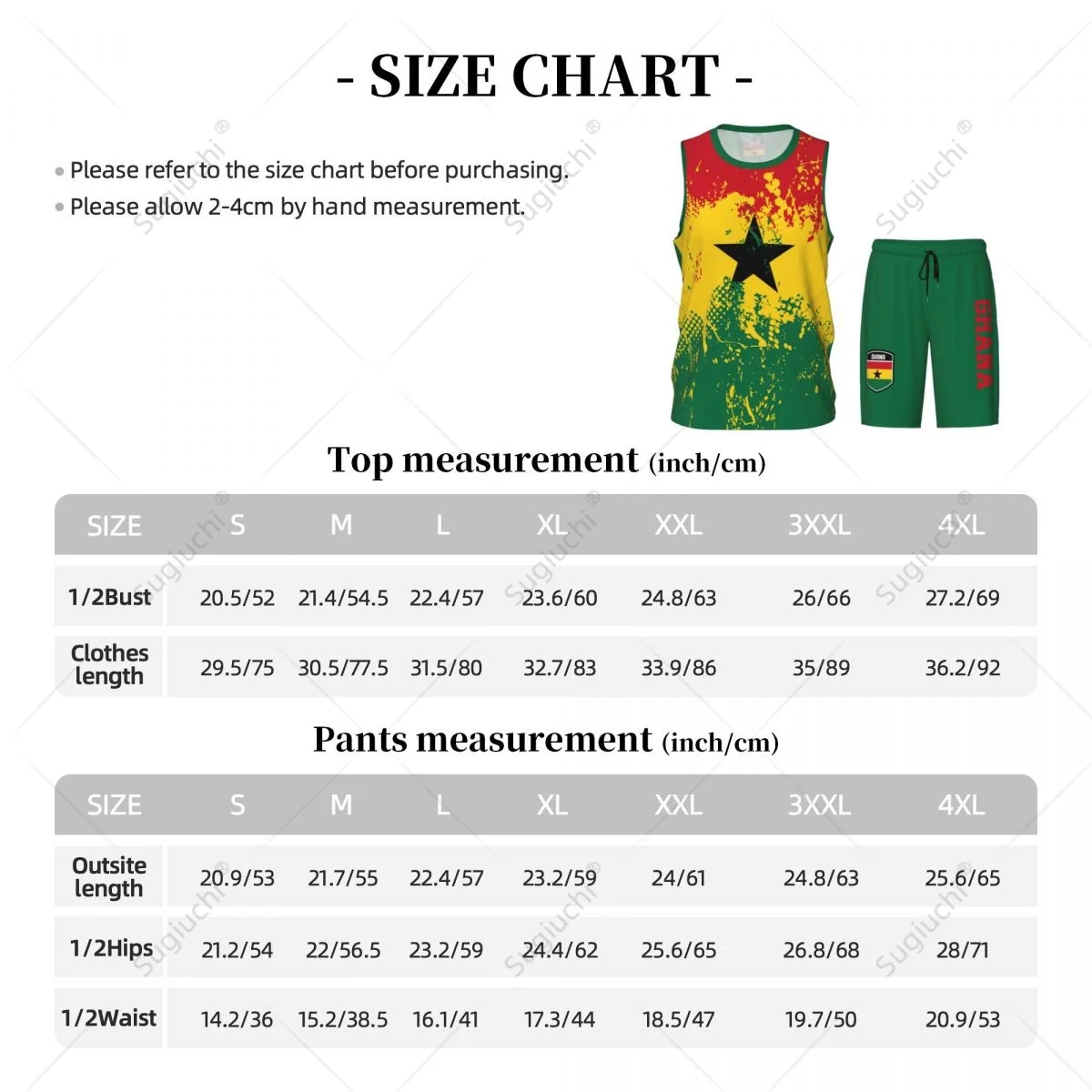 Team-Up Ghana Flag Graan Heren Basketbal Jersey Set Shirt & Broek Mouwloze Aangepaste Naam Nunber Exclusief