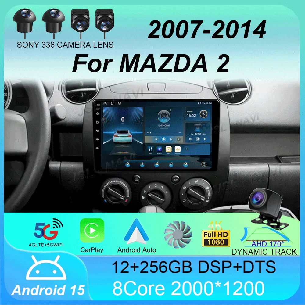 

Car Radio Android 15 For MAZDA 2 Mazda2 2007 2008 2009 2010 2011 2012 2013 2014 Navigation Multimedia Player GPS WiFi+4G Video