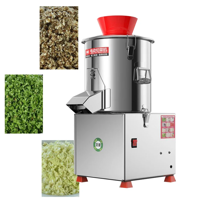 Vegetable Cutting Machine Small Electric Minced Processor For Chili Onion Ginger Cabbage Leek Cutting Work Vegetable Pellet Mach