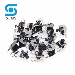 20PCS 6x6mm Panel PCB Momentary Tactile Tact Push Button 4-Pin Self-reset Mini Switch 6*6*7.3mm Right Angle With stent