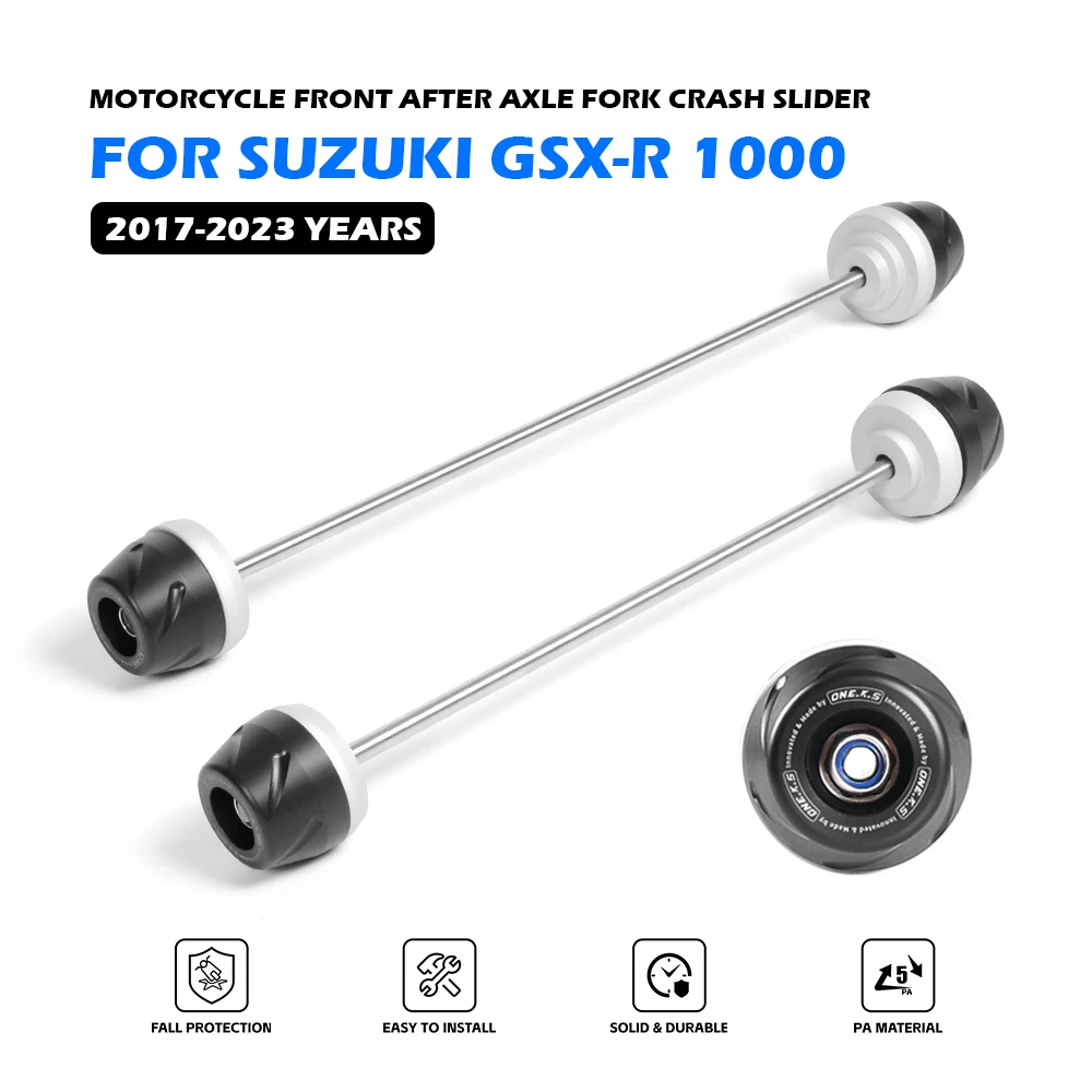 GSX-R1000 Wheel Anti-Collision Protector For SUZUKI GSXR1000 2017-2023 Motorcycle Front Rear Axle Fork Crash Sliders Accessories