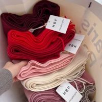 2025 New Winter Wool Scarf For Women Long Warm Cashmere Scarves Hijab Solid Lady Shawl Wrap Female Pashmina Bandana Head Scarfs 2