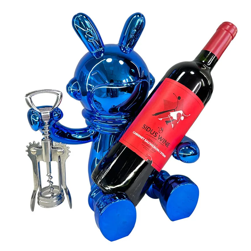 

Смола кролик красное вино полка украшение винного шкафа гостиная столовая боковой шкаф вход винный поднос