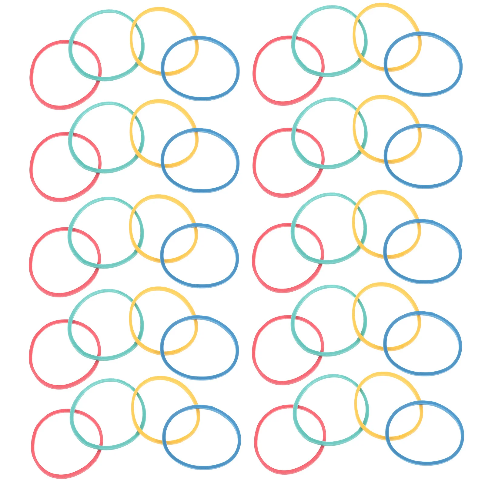 60 قطعة من الأربطة المطاطية الملونة النابضة بالحياة أربطة مرنة قابلة للتمدد للاستخدام في المكتب المدرسي حلقة مطاطية مرنة للمكتب