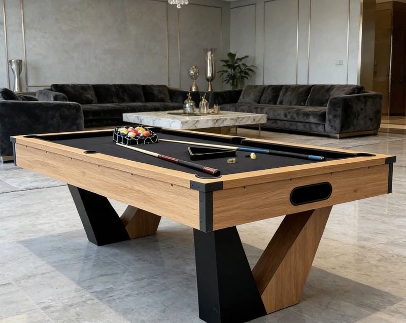 Pool Table, 8ft Standard Size, Indoor Home Commercial Use, Billiard Ping Pong 2 in 1, Multi-Function Game Table