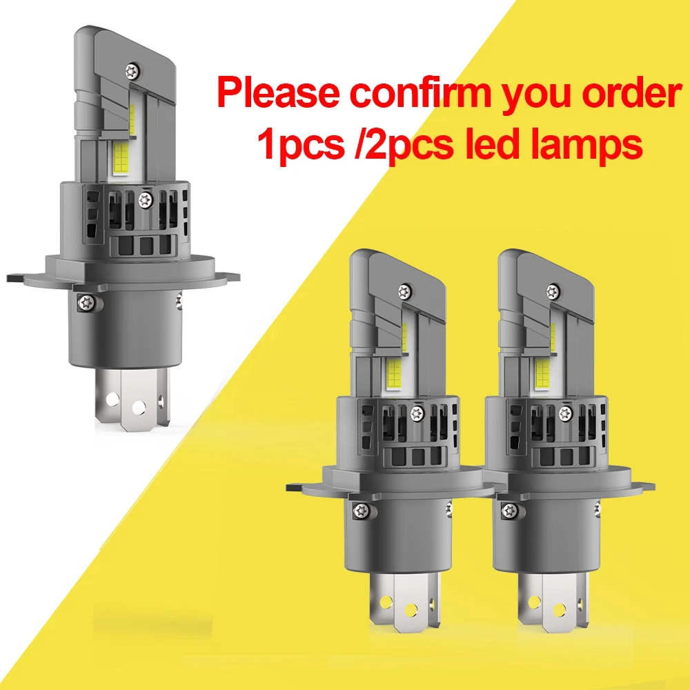 BMTxms E4X H4 LED Headlight Bulb CSP With Fan for Car Motorcycle H4 9003 HB2 LED Hi/Lo High and Low Beam Motorbike Headlamp 12V