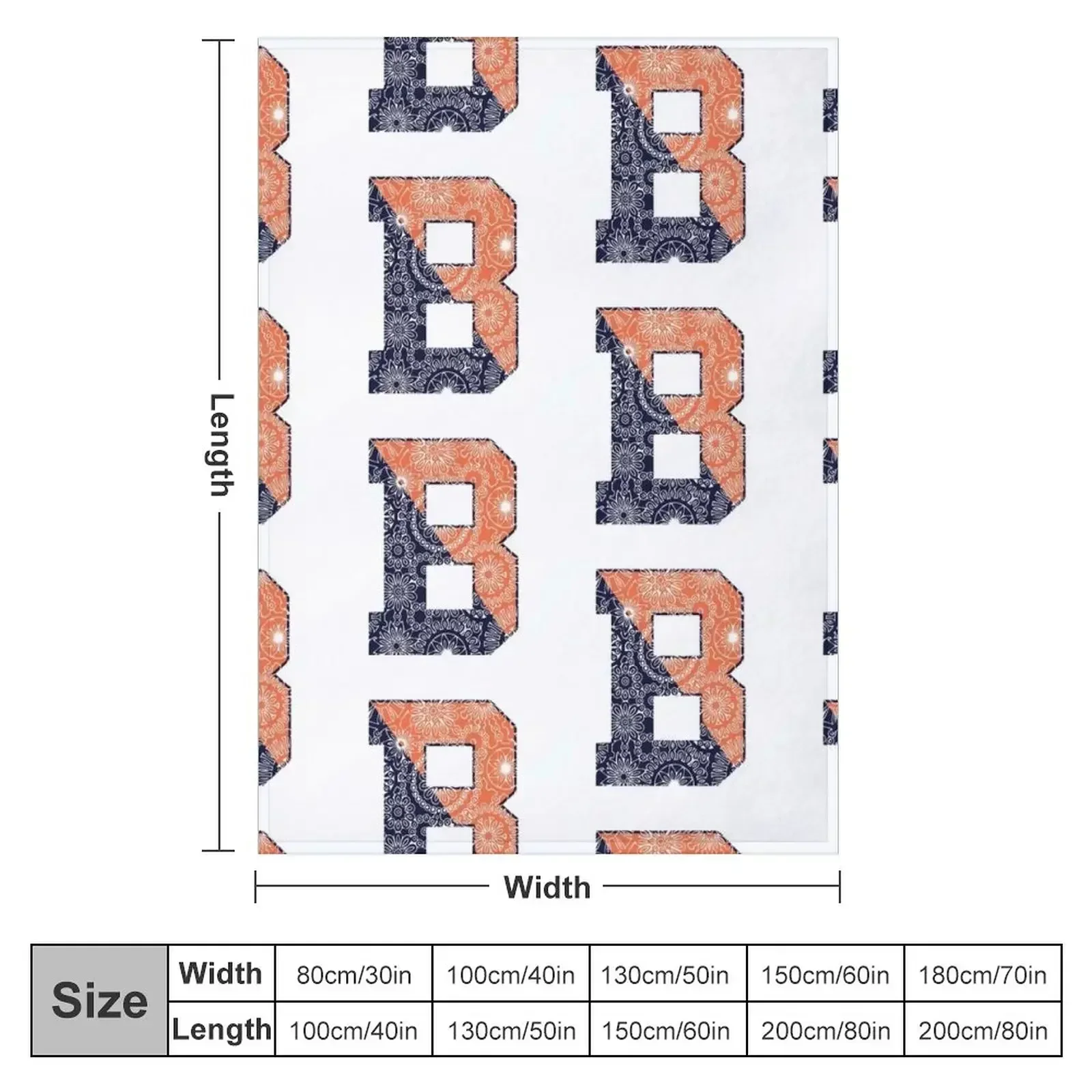 Bucknell B - Full Pattern Throw Blanket Decoratives Tourist Blankets