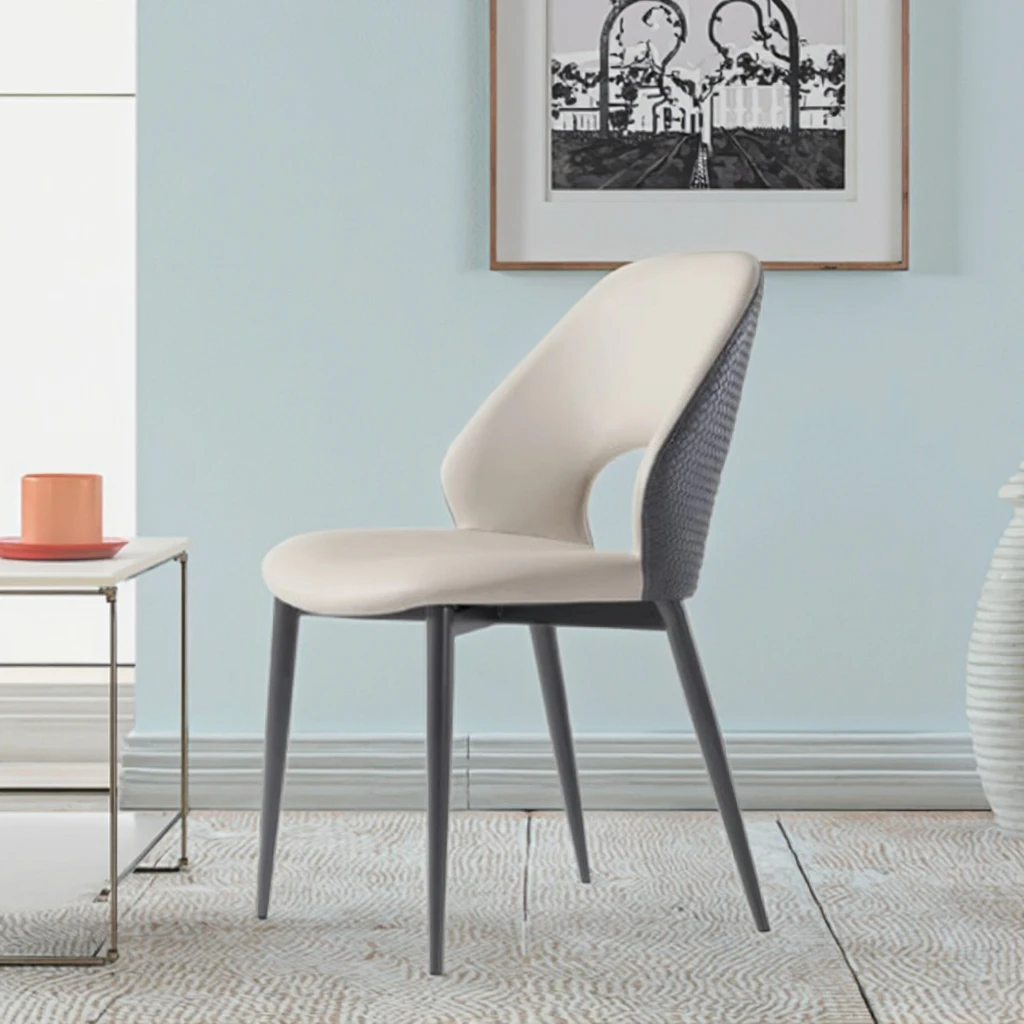 

Light Luxury Modern Soft Bag Dining Chair with Comfortable Art Backrest Steel Frame for Home Office & Hotel Use
