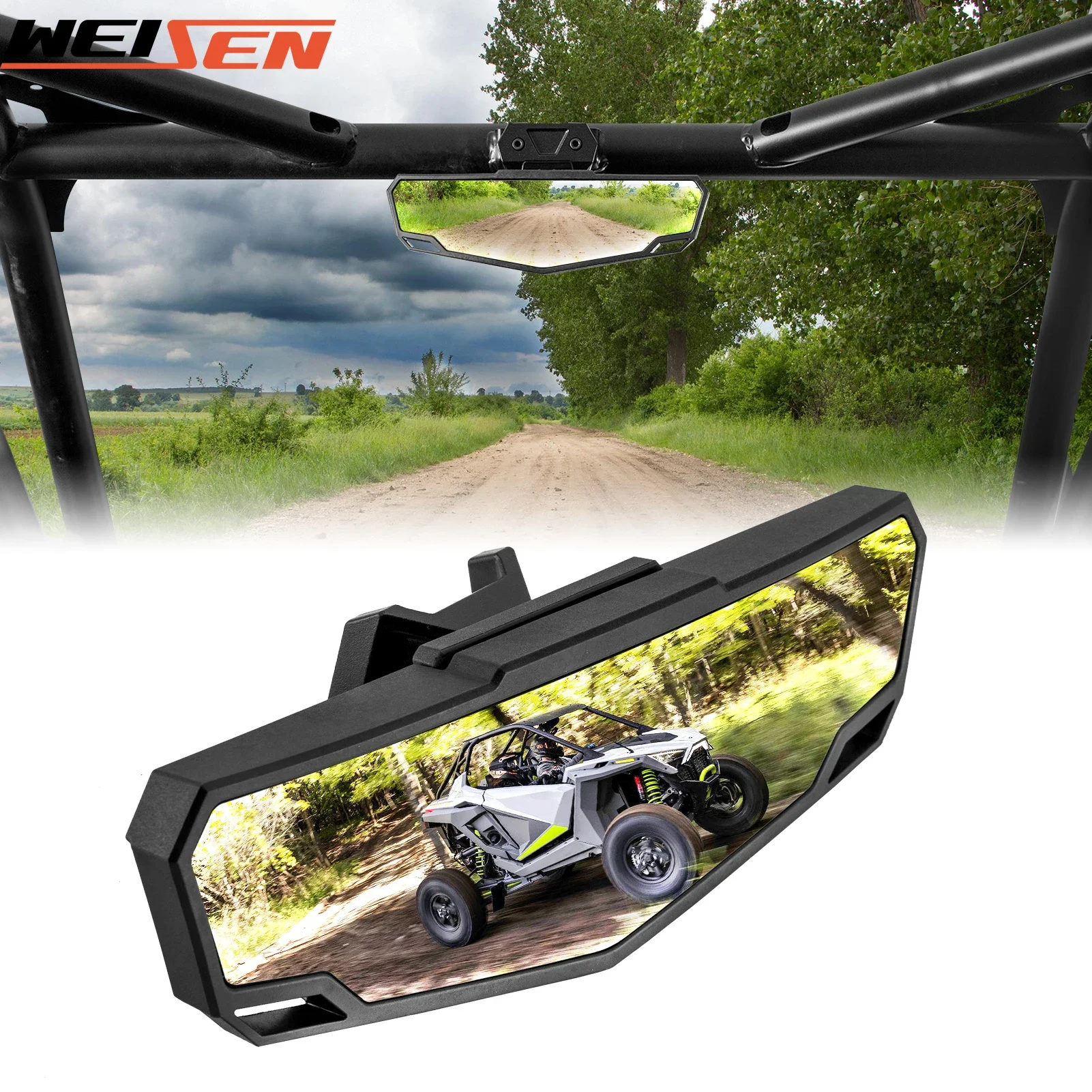 

UTV Racing 360° Center Rear View Mirror Rearview for 2020-2023 Polaris RZR Pro XP 2/4、Turbo R /4、Pro R /4、RZR Trail /Trail S