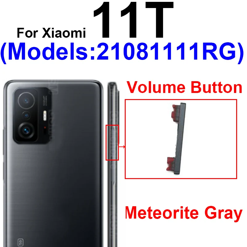 On Off Power Volume Side Button For Xiaomi Mi 11T 21081111RG Power Volume Control Switch Key Repair Parts