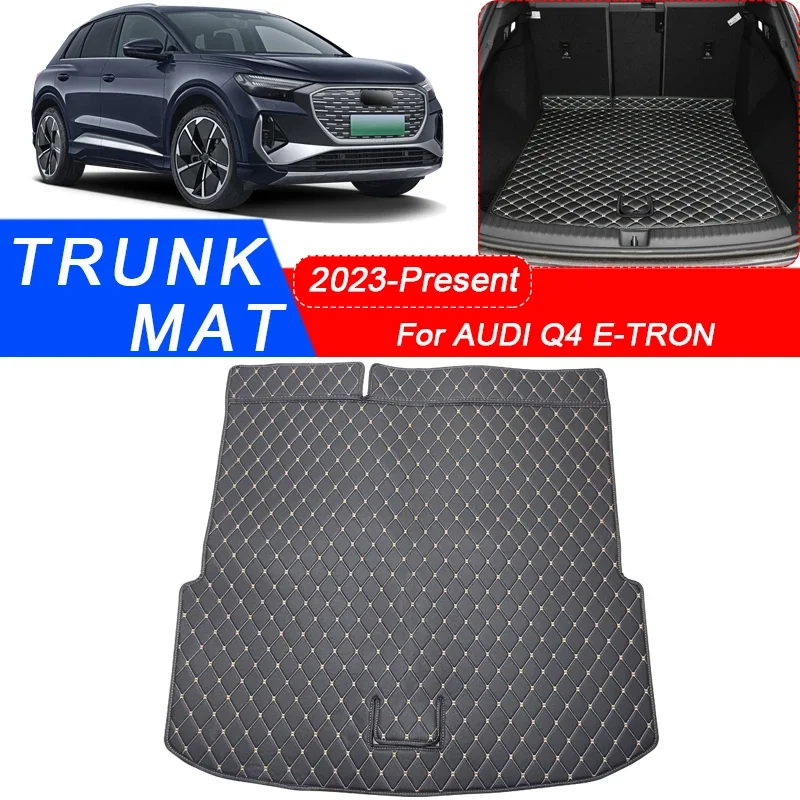 Custom Car Styling Trunk Main Mats For AUDI Q4 E-TRON 2023-2025 Waterproof Anti Scratch Non-slip Cover Internal Auto Accessory