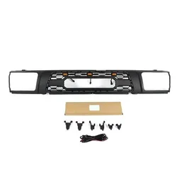 ABS Black Car Grills Front Grille with LED Light Fit for Hikux Surf 1992 1993 1994 1995 Auto Part Other Exterior Accessories