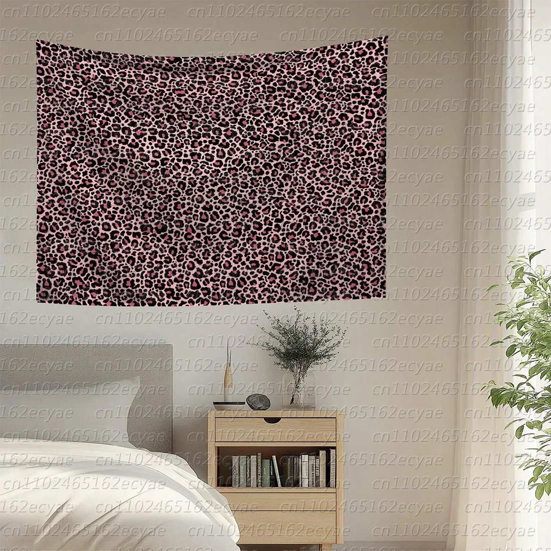 1pc Leopard Print Decorative Wall Hanging Tapestry Polyester Material For Living Room Bedroom Office Wall Decor Party Decoration