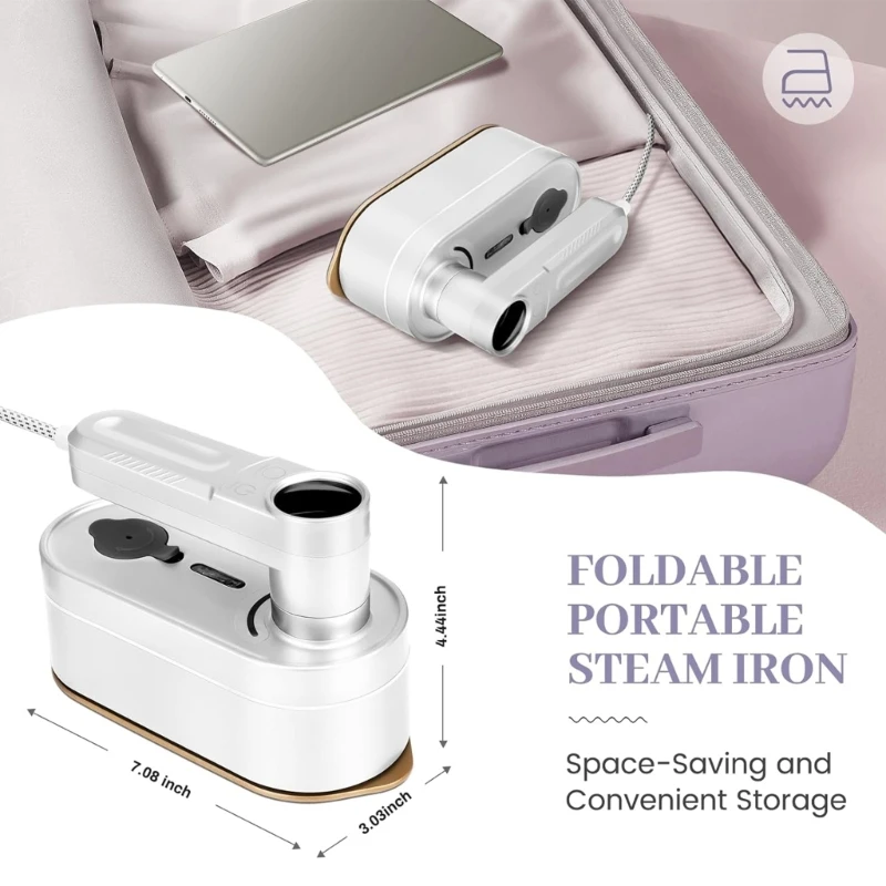 M2EE Travel Garment Powerful Handheld Steam Ironing Machine Fast Heatswith Digital Display 180° Rotatable For Clothes