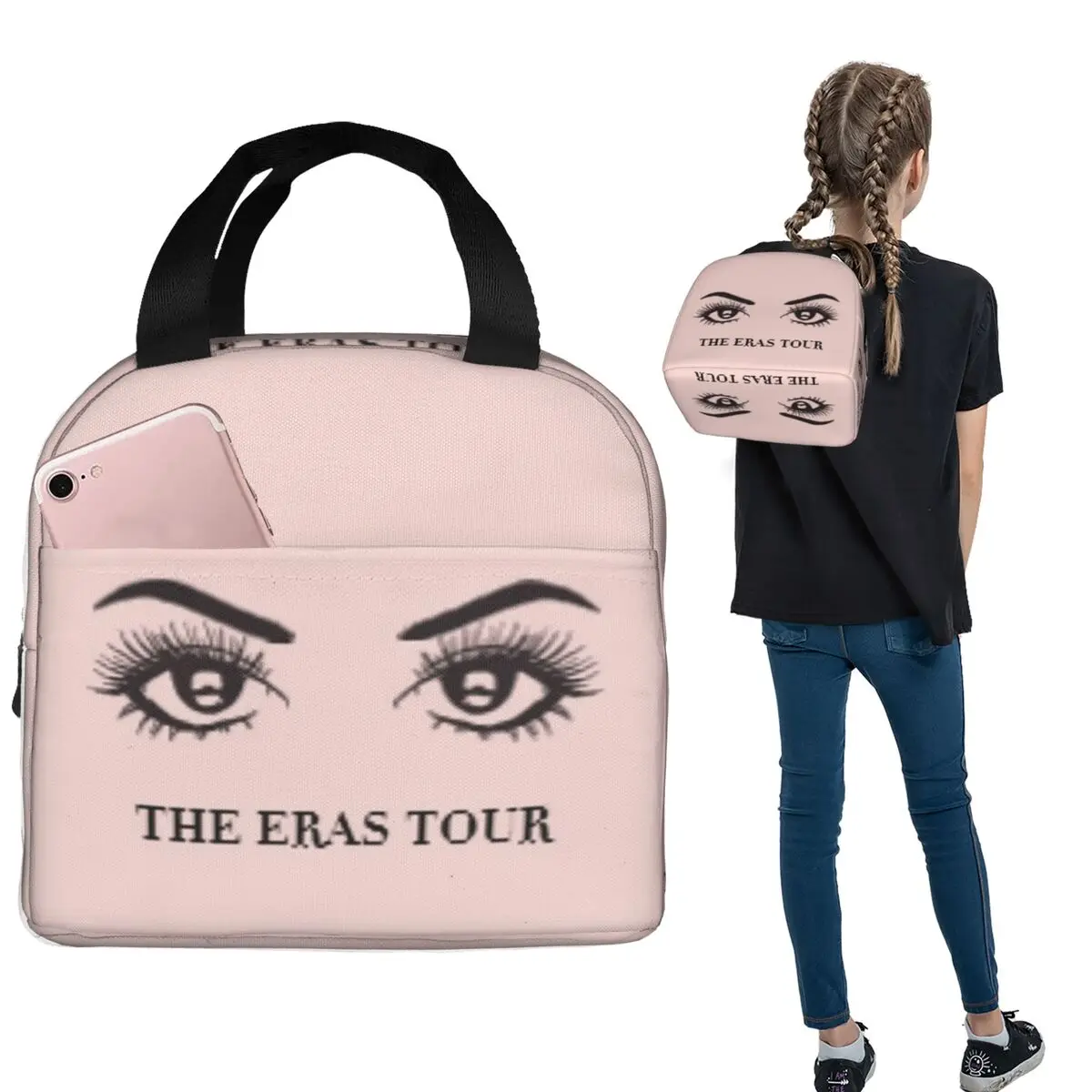 

Eras Tour Insulated Lunch Bag for Women Children Portable Food Boxes Thermal Lunch Box Tote