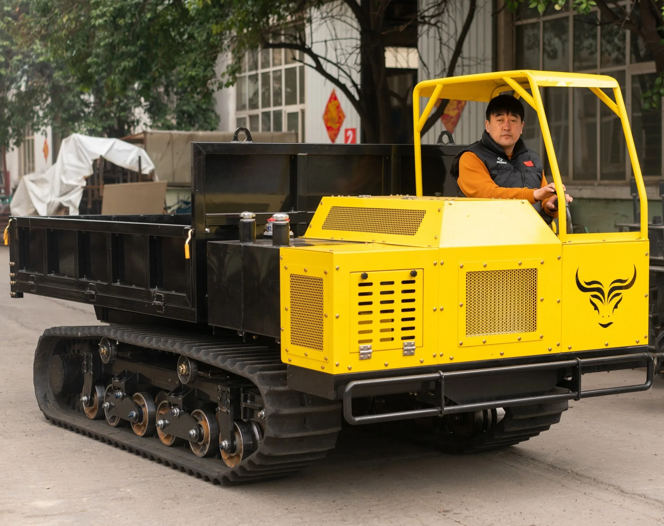 Customized 5 Ton Hydraulic Tracked Transporter Crawler Dumper Mini Full Hydraulic Drive Mining/Farm Use