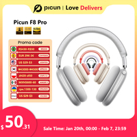 Picun F8 Pro ANC Head Tracking Wireless Headphones  3D Spatial Audio -52dB ANC HIFI Bluetooth Headset ENC HD Mic Low-Latency APP