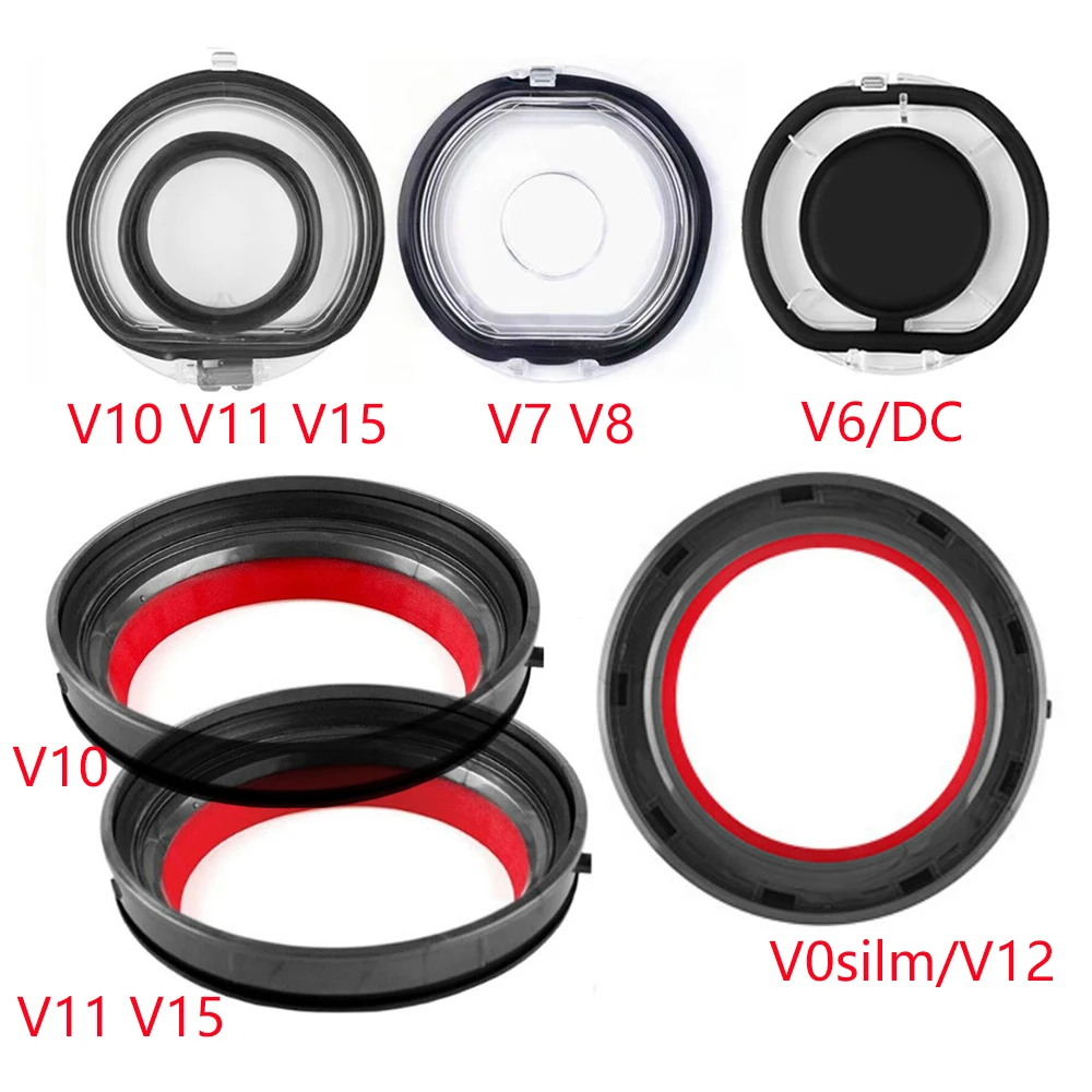 Suitable for Dyson hoover V6 V7 V8 V10 V11 V12 Dustbin Bottom Lid Seal Rubber Ring Waste Container Accessories