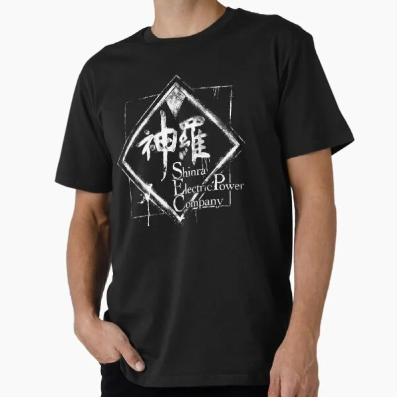 

0324 Shinra Electric Power Company Gift t shirt Videogame Final Fantasy VII graphic tee Y2K Clothes 100% Ccotton Large size Tops