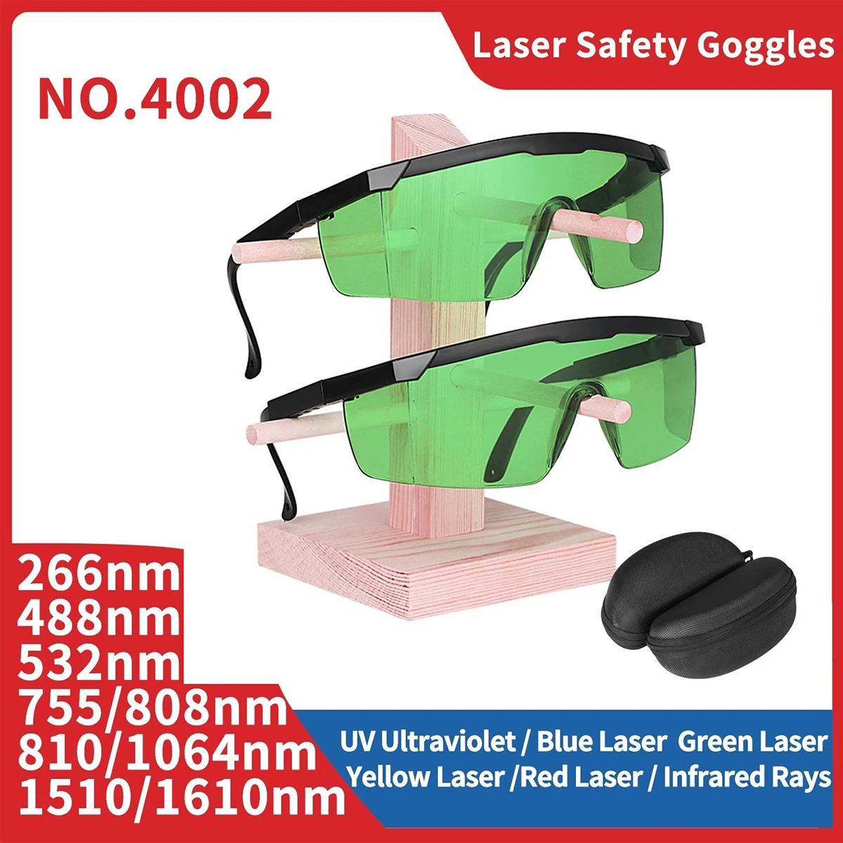 Laser Safety Glasses CO2 1064nm Infrared 355nm UV Goggles Protective Glasses Eye Protection Eyewear for Laser Machine Work