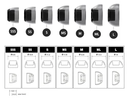 AZLA-almohadillas de cristal para auriculares TWS, compatibles con Galaxy Buds 2, Buds, + Earbuds Buds, antideslizantes, 1 par