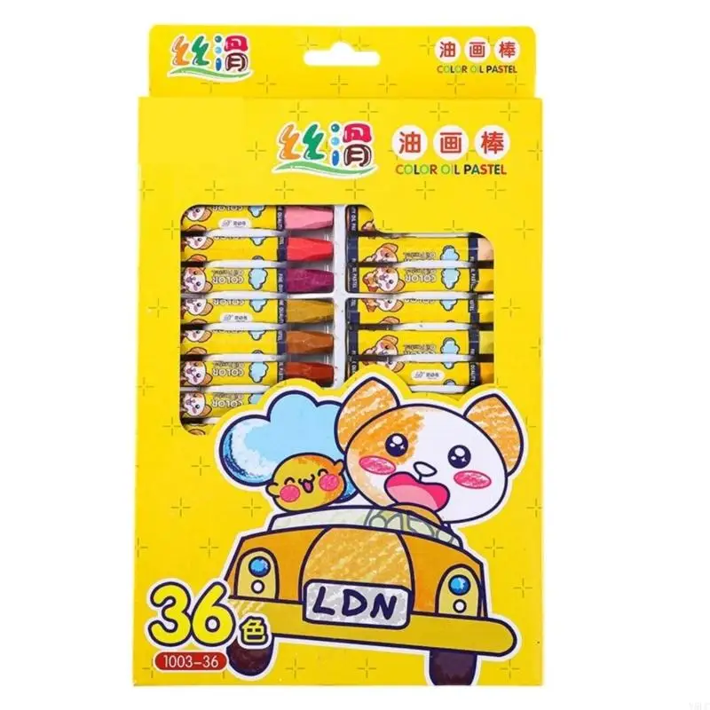 Washable Toddler 12/18/24/36 Color For Kids Aged 3 Coloring Book Doodling Drawing Easy to Grip Hexagonal Crayon